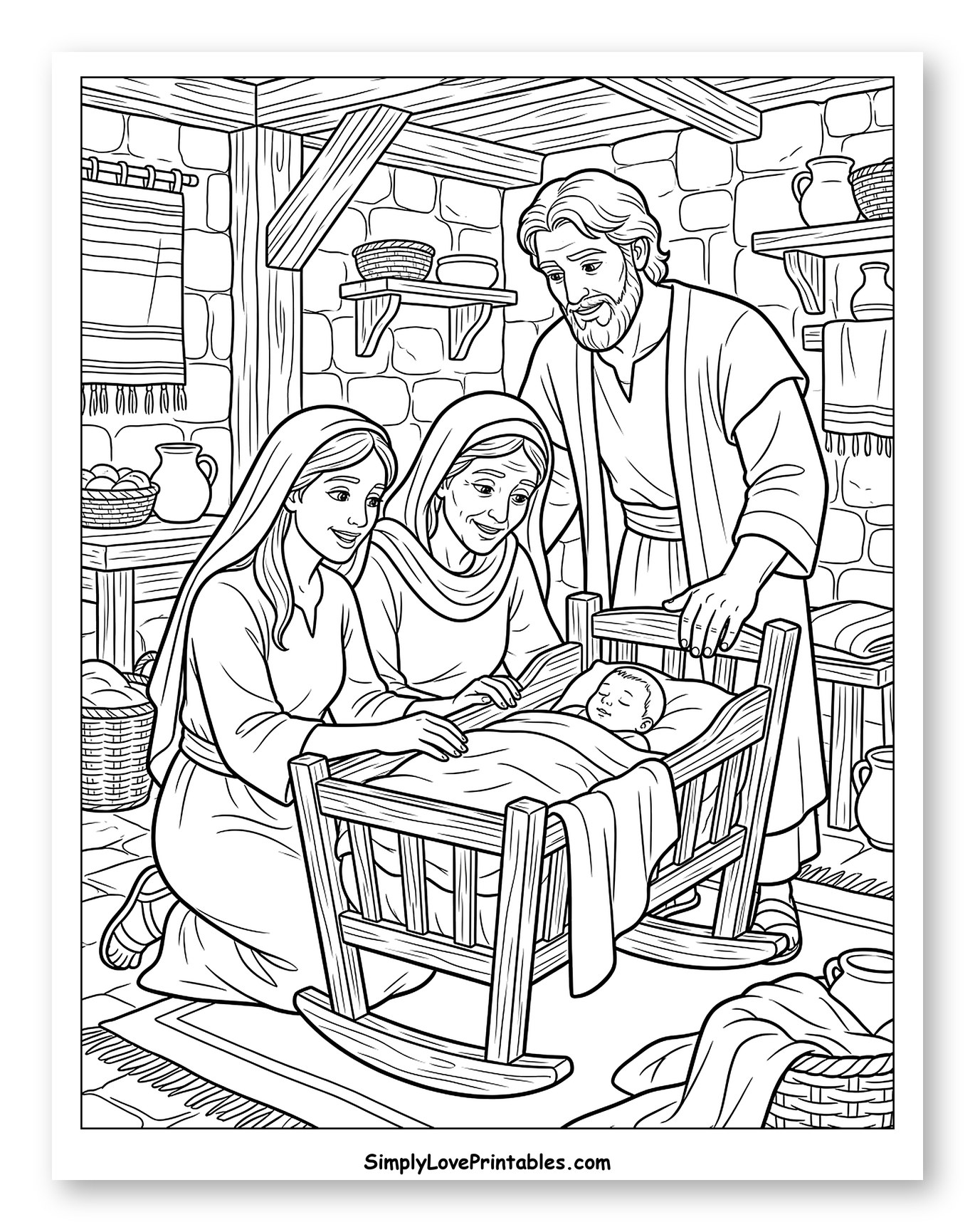 Ruth, Naomi, and Boaz with Baby Obed