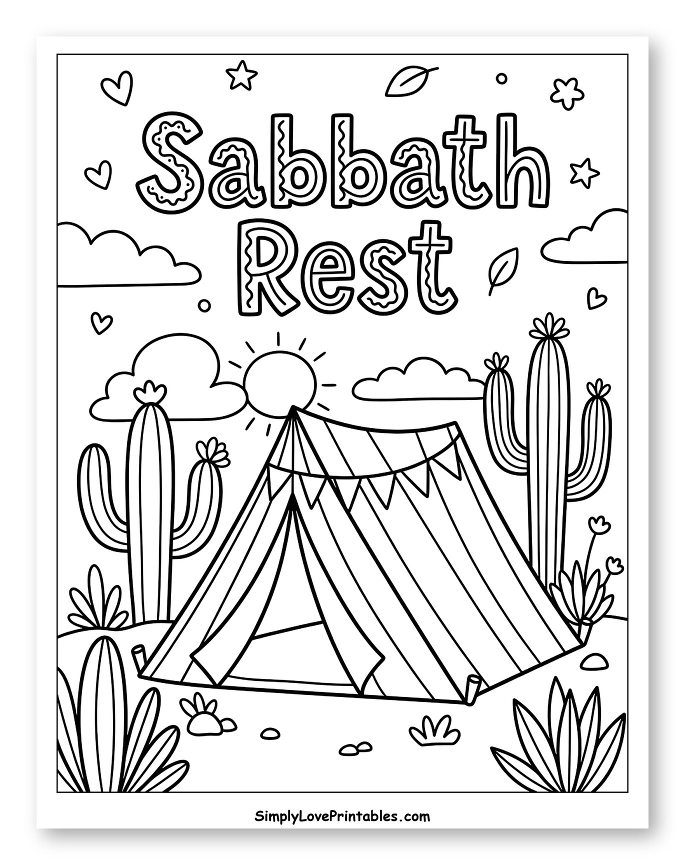 Sabbath Rest with Tent and Cactuses