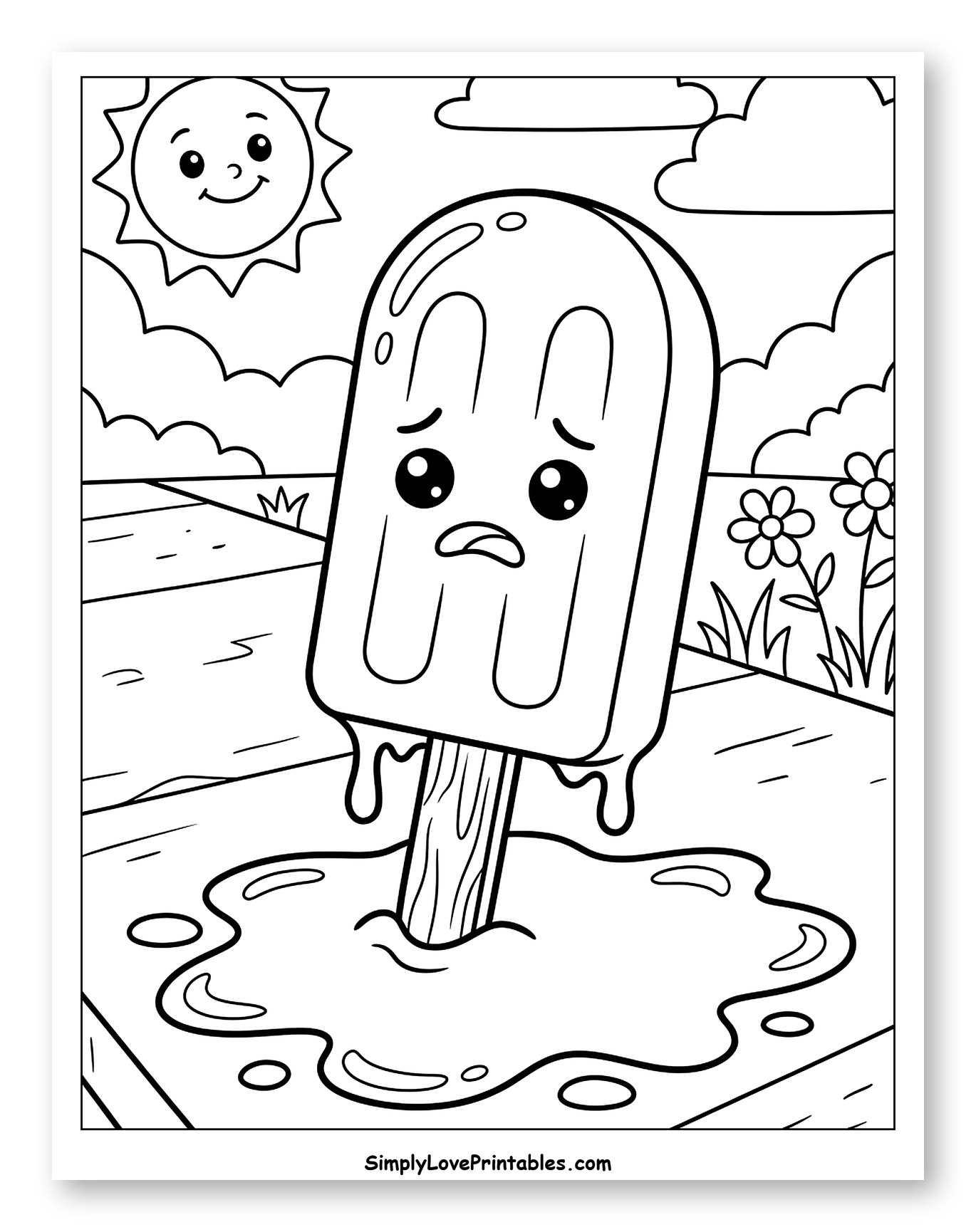 Sad Melting Popsicle Under the Sun