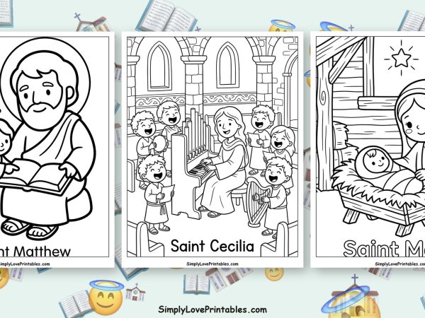 Saint coloring pages featured image