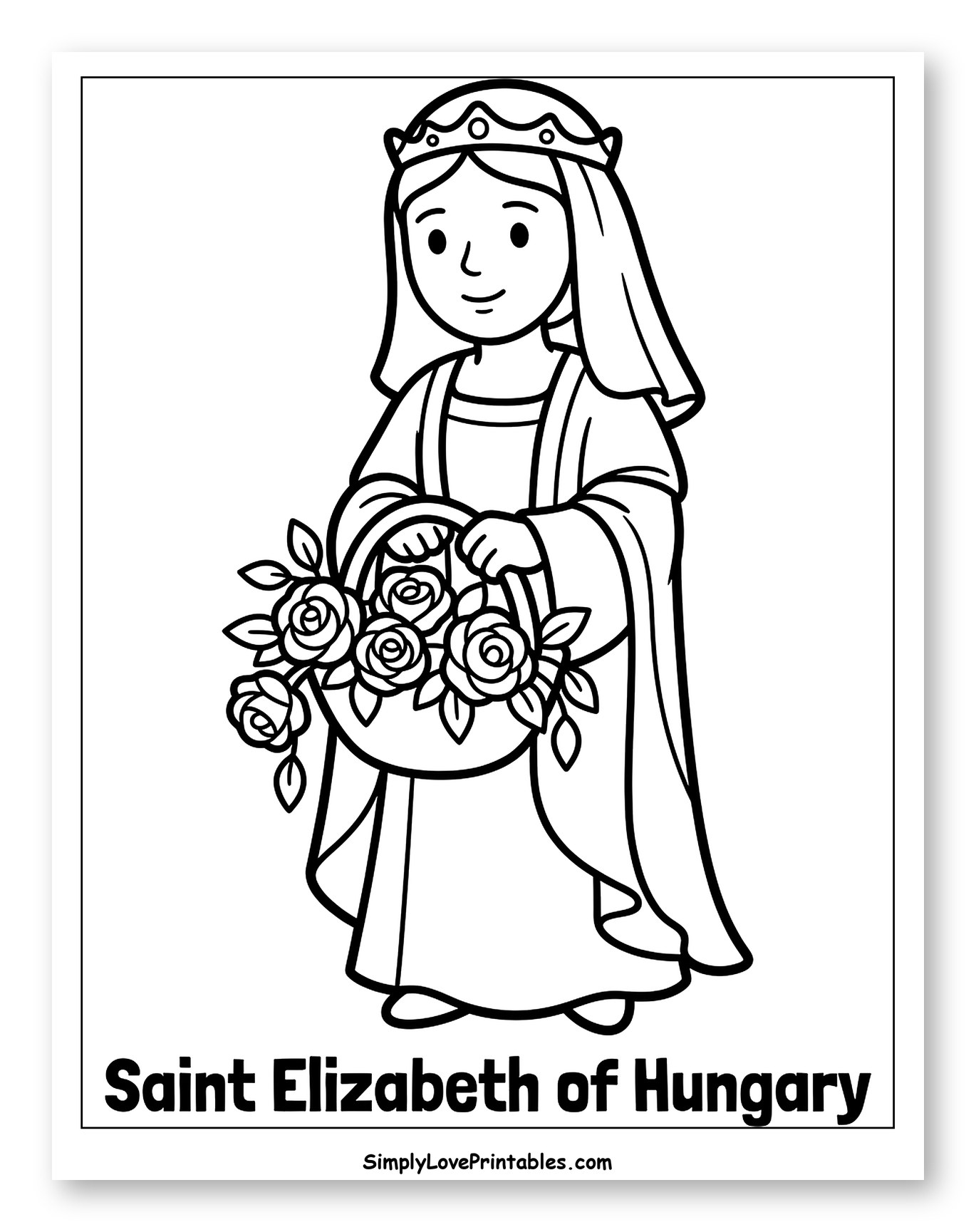 Saint Elizabeth of Hungary with a Basket of Roses