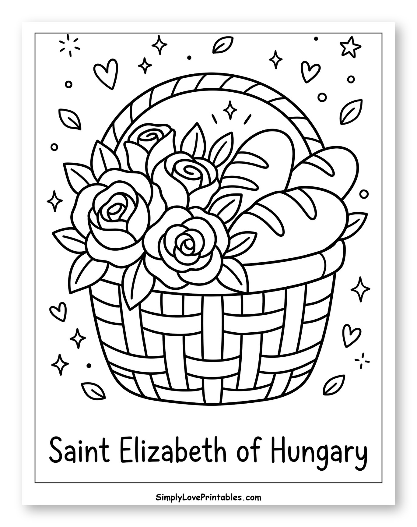 Saint Elizabeth's Basket with Roses and Bread