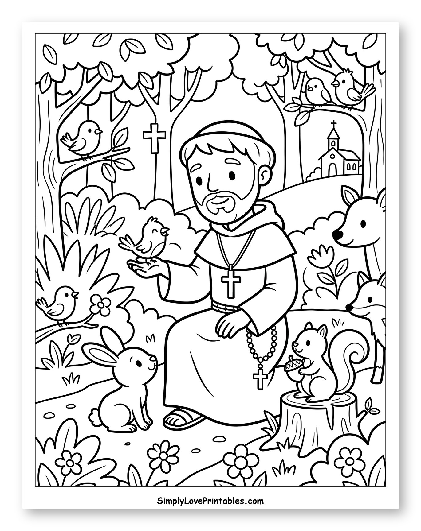 Saint Francis and Woodland Creatures