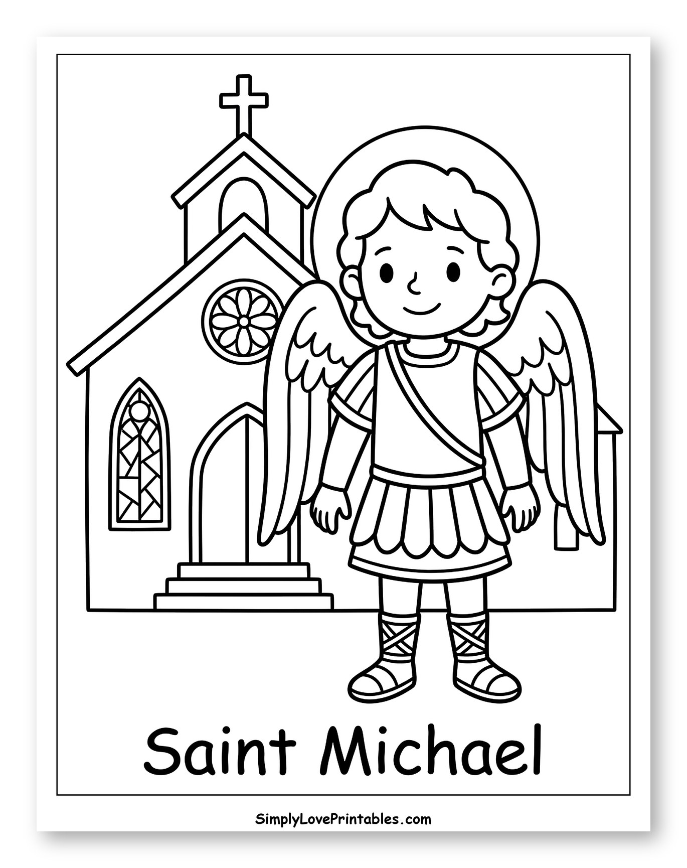 Saint Michael and Church Scene