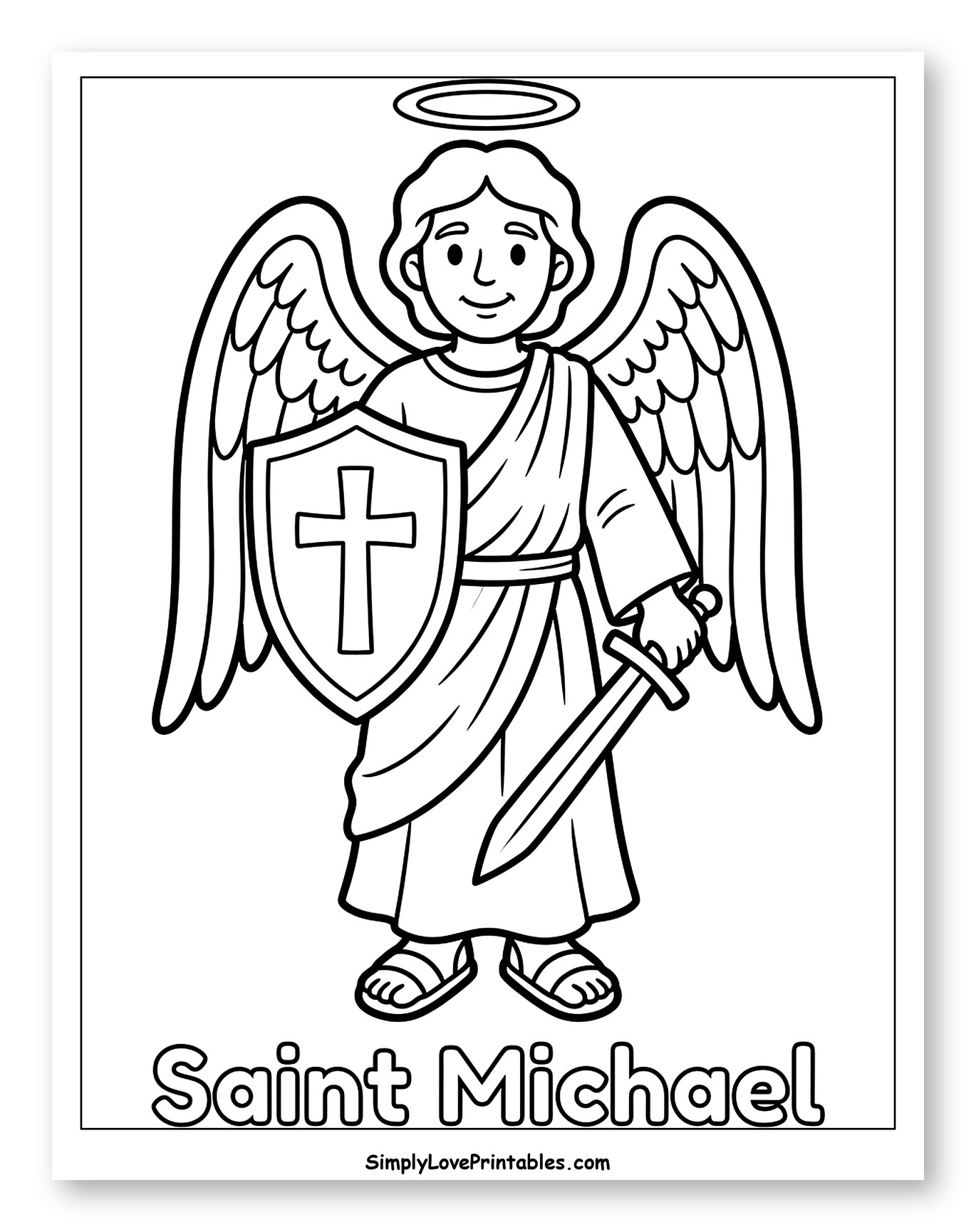 Saint Michael the Archangel with Sword and Shield