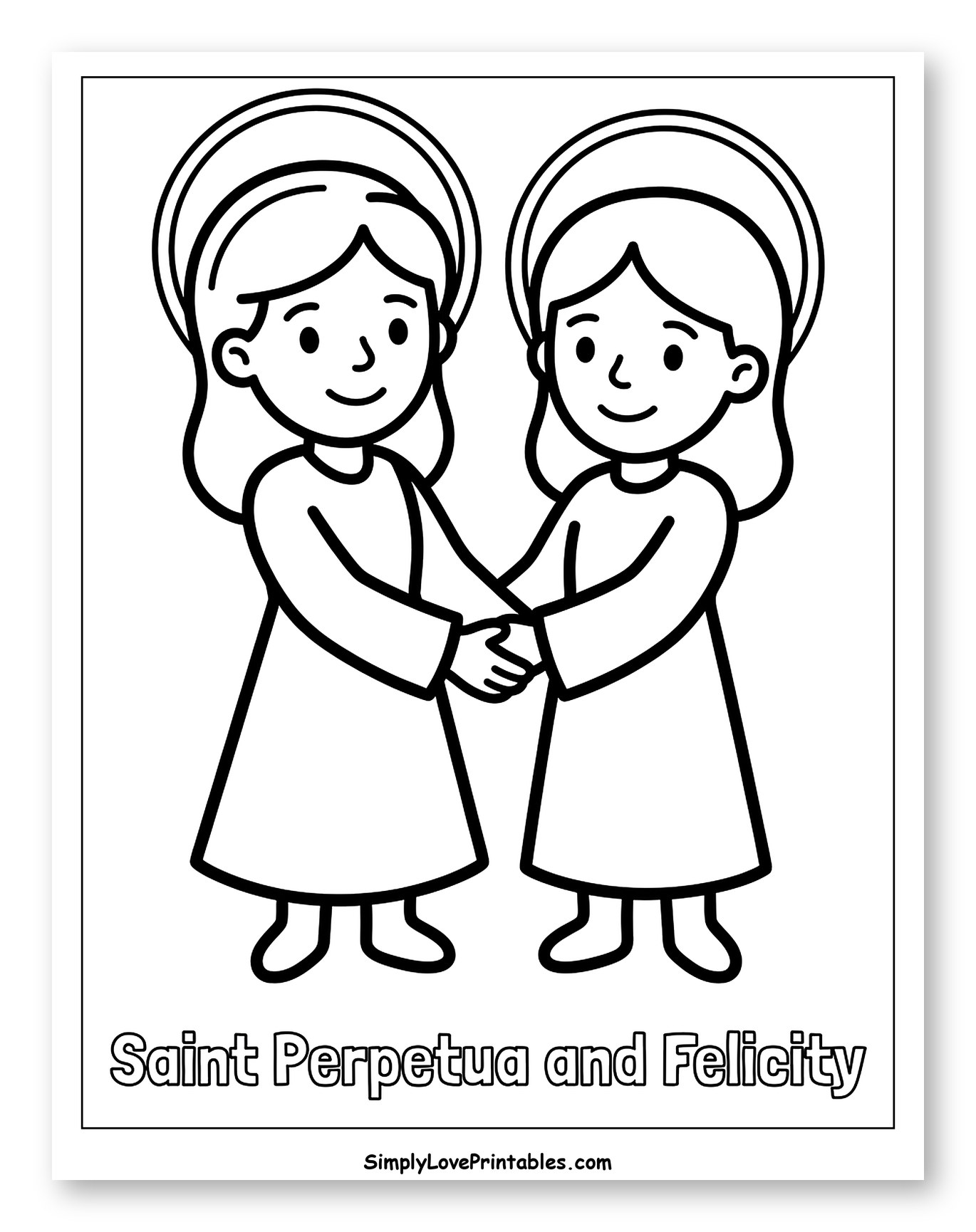Saints Perpetua and Felicity Holding Hands