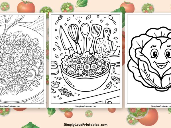 Salad coloring pages featured image