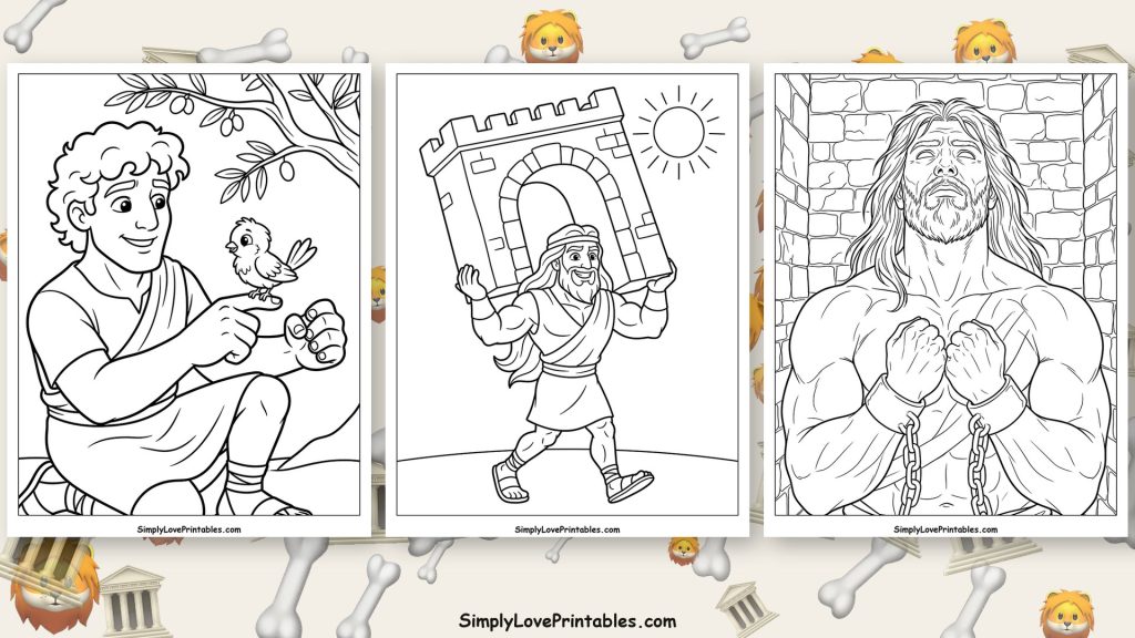 Samson coloring pages featured image
