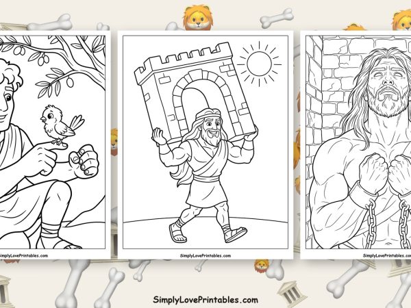 Samson coloring pages featured image