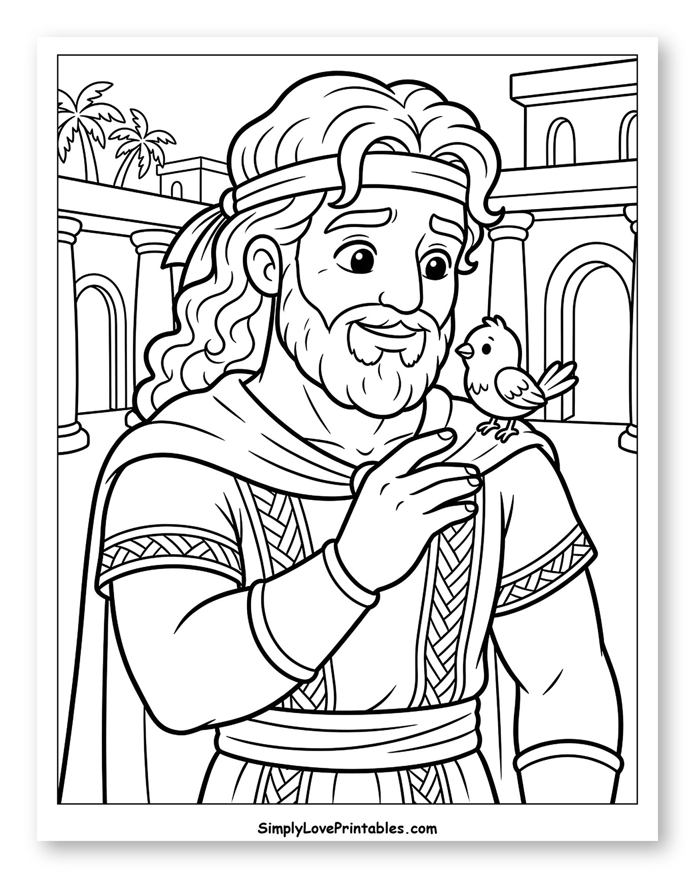 Samson the Friendly Giant Coloring Page for Kids