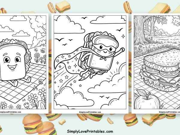 Sandwich coloring pages featured image