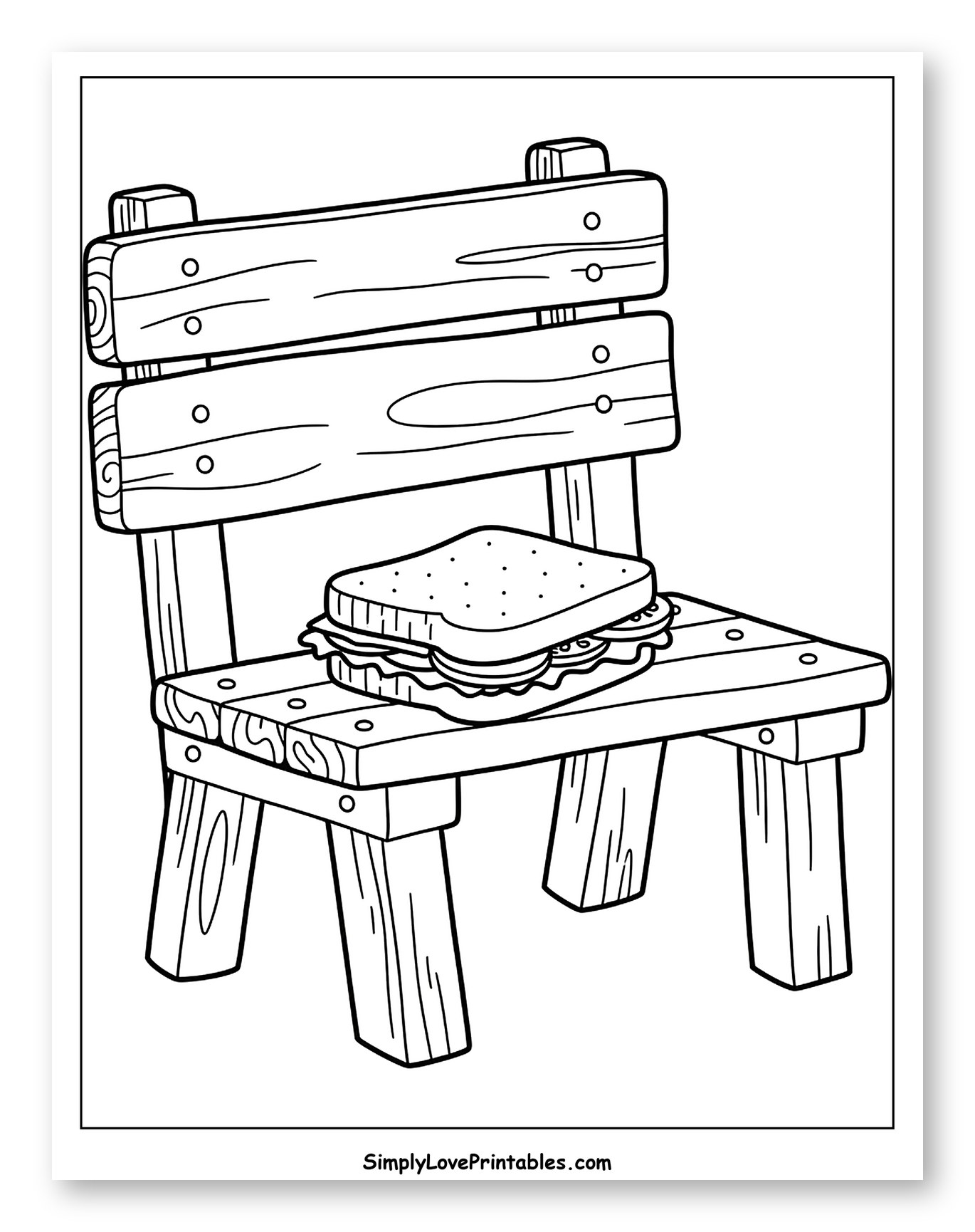 Sandwich on a Wooden Chair