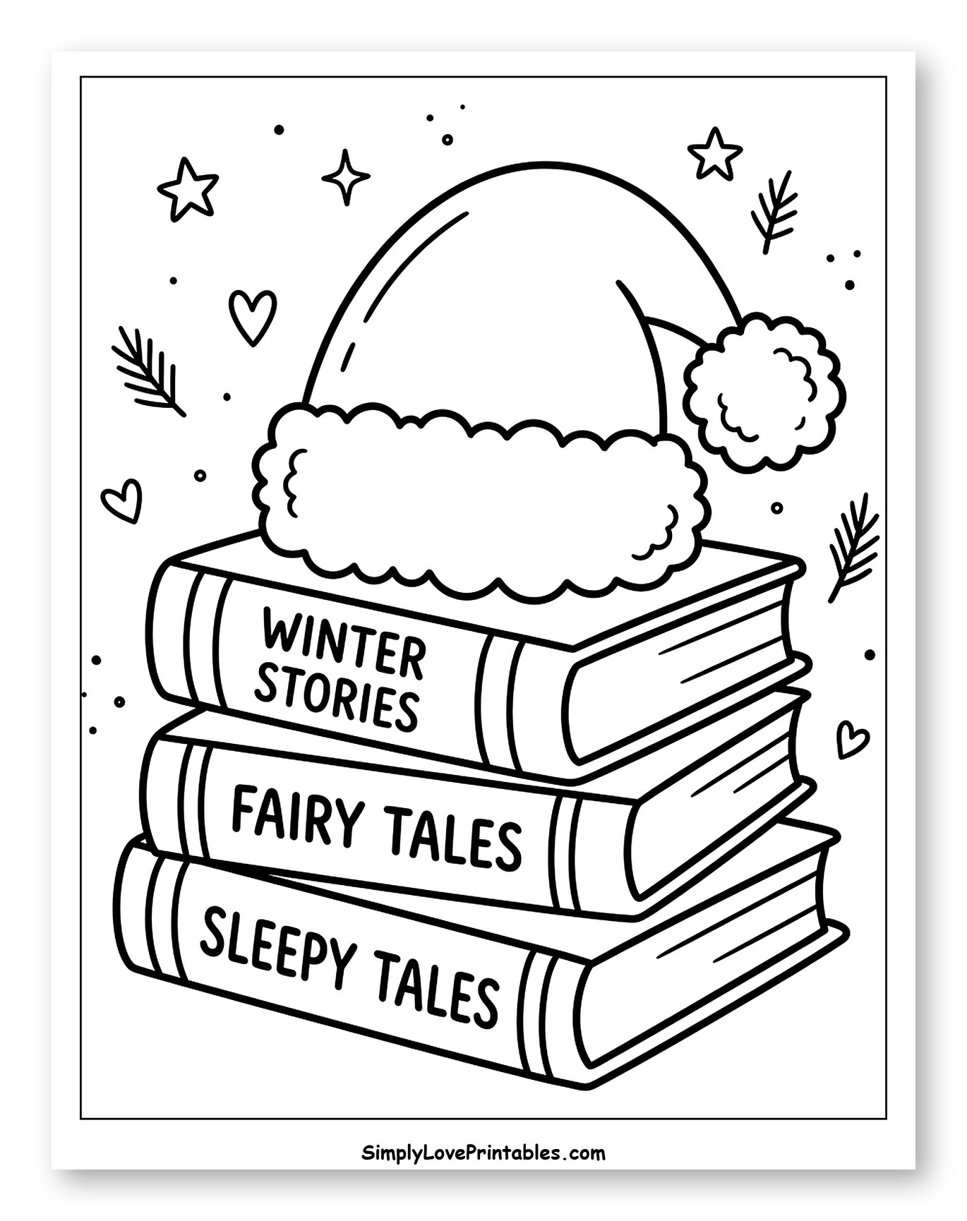 Santa Hat on Cozy Winter Storybooks