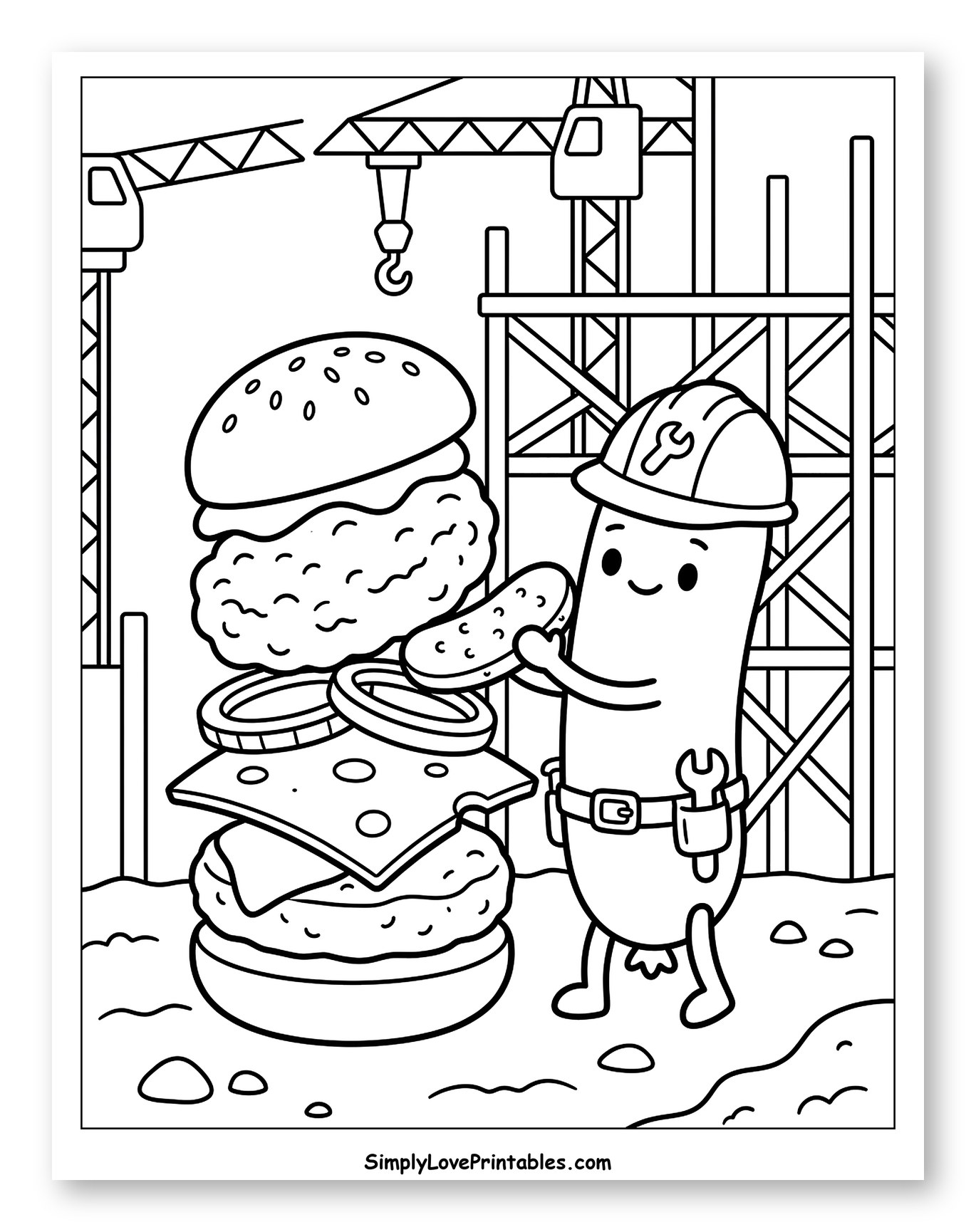 Sausage Builder Constructing a Giant Burger