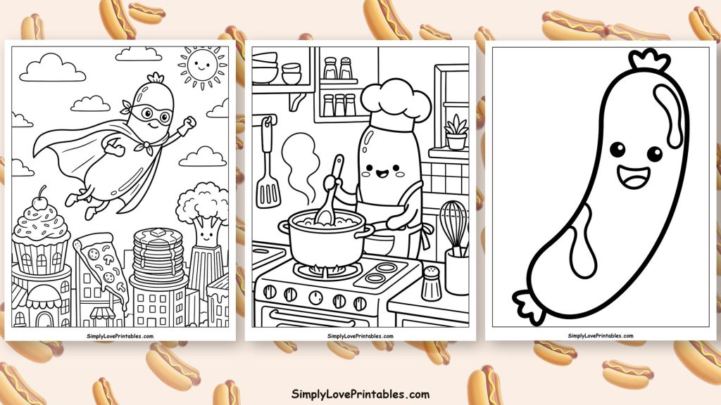Sausage coloring pages featured image