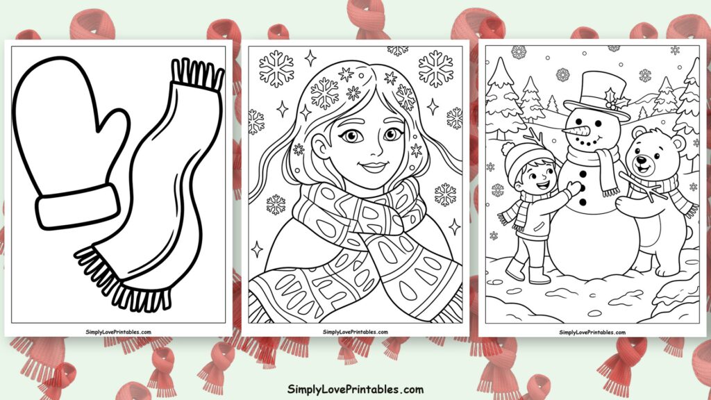 scarf coloring pages featured image