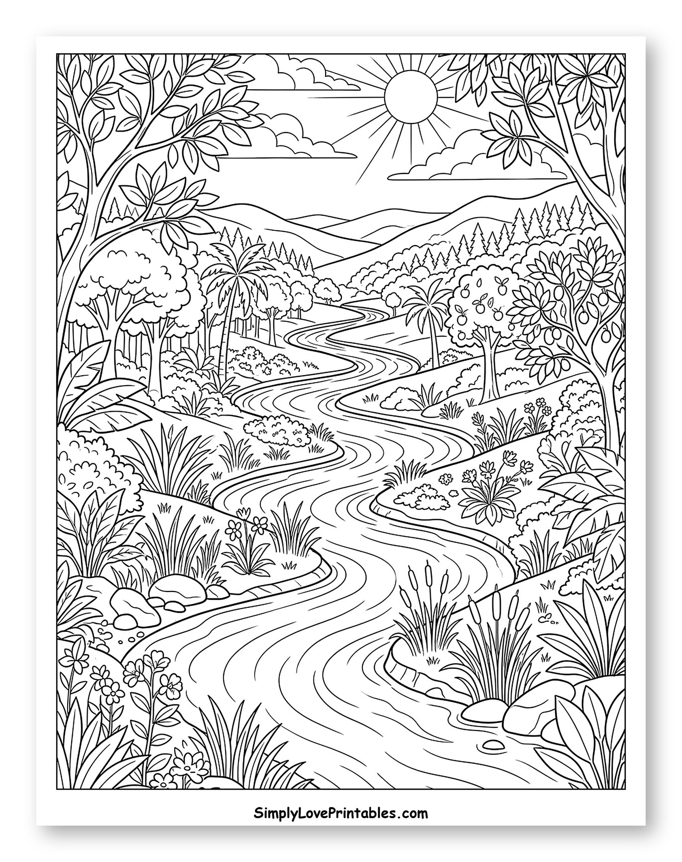 Scenic River Winding Through a Vibrant Landscape