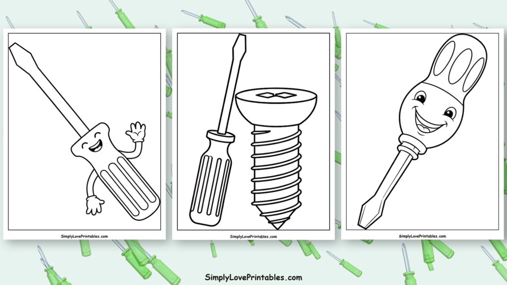 screwdriver coloring pages featured image