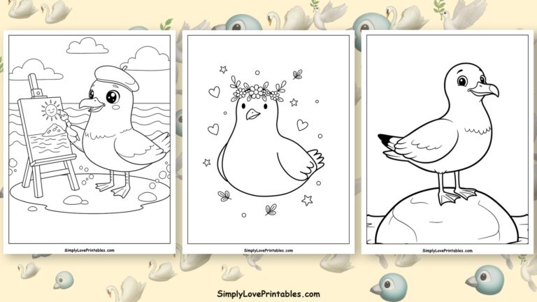 seagull coloring pages featured image