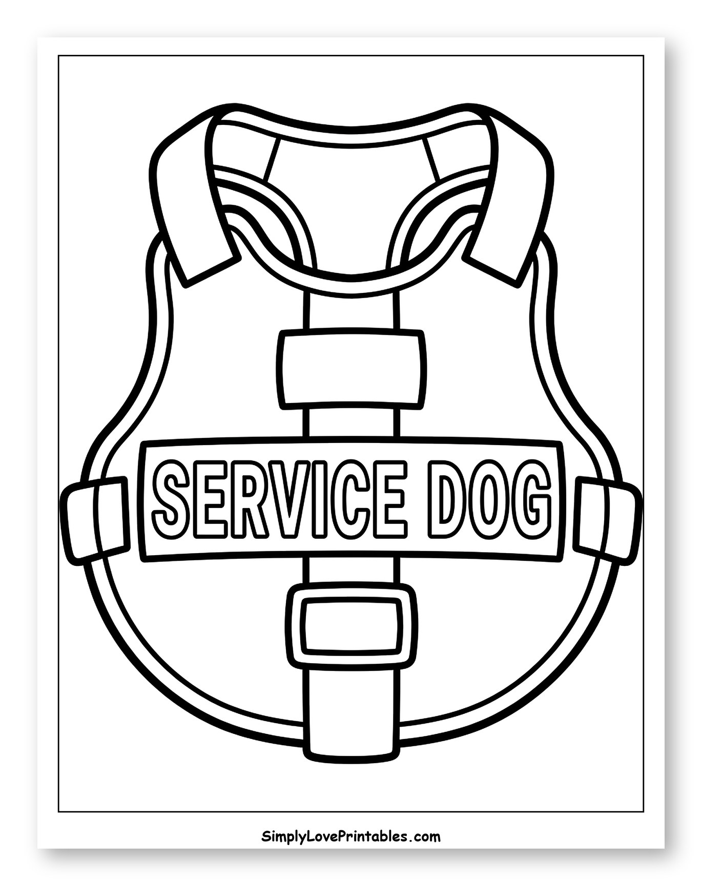 Service Dog Vest Outline