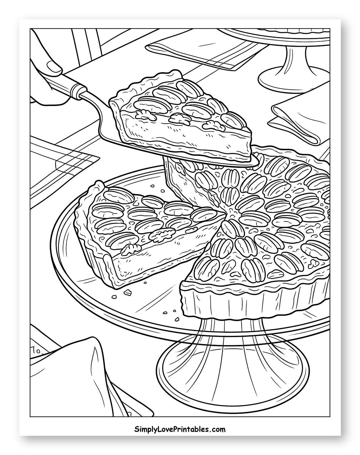 Serving a Slice of Thanksgiving Pecan Pie