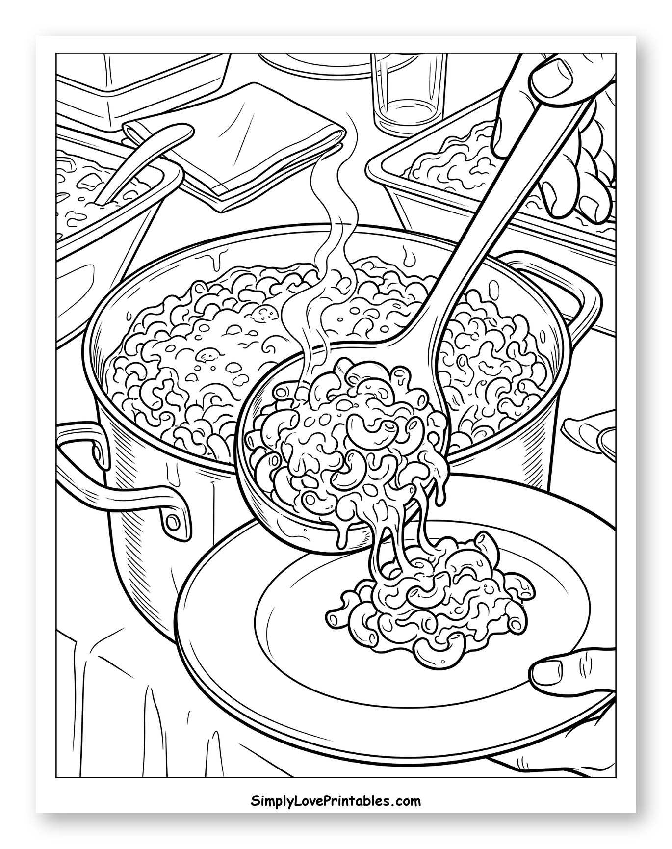 Serving Steaming Hot Mac and Cheese to Color