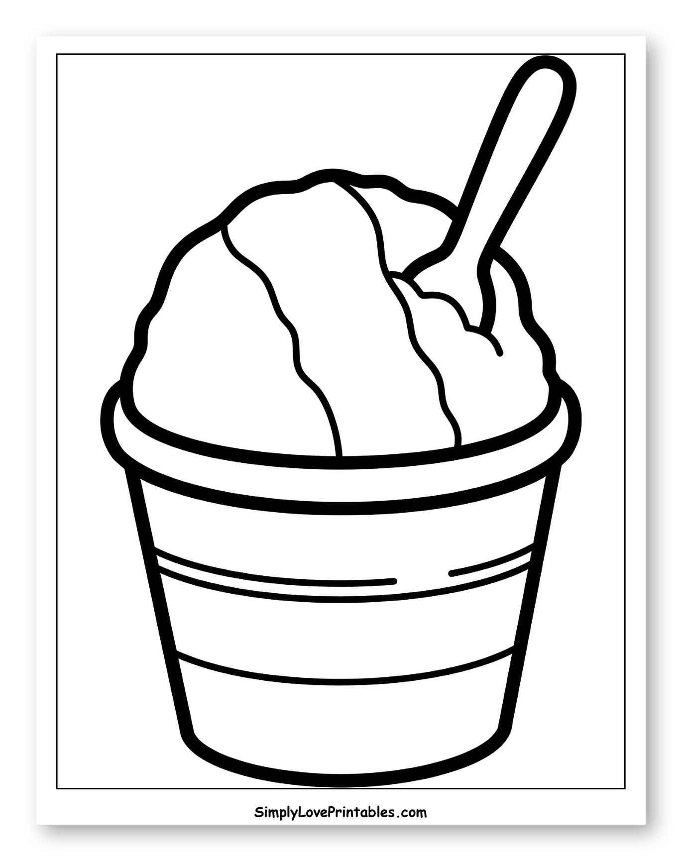 Shaved Ice in a Cup with a Spoon