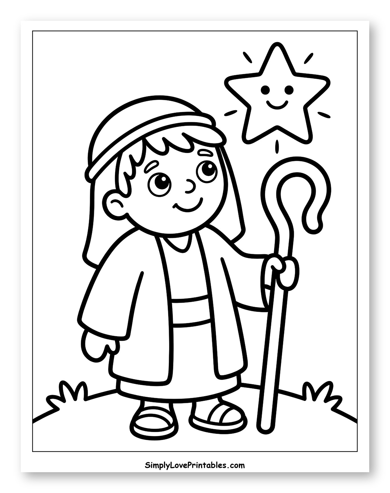 Shepherd Boy Looking at a Smiling Star
