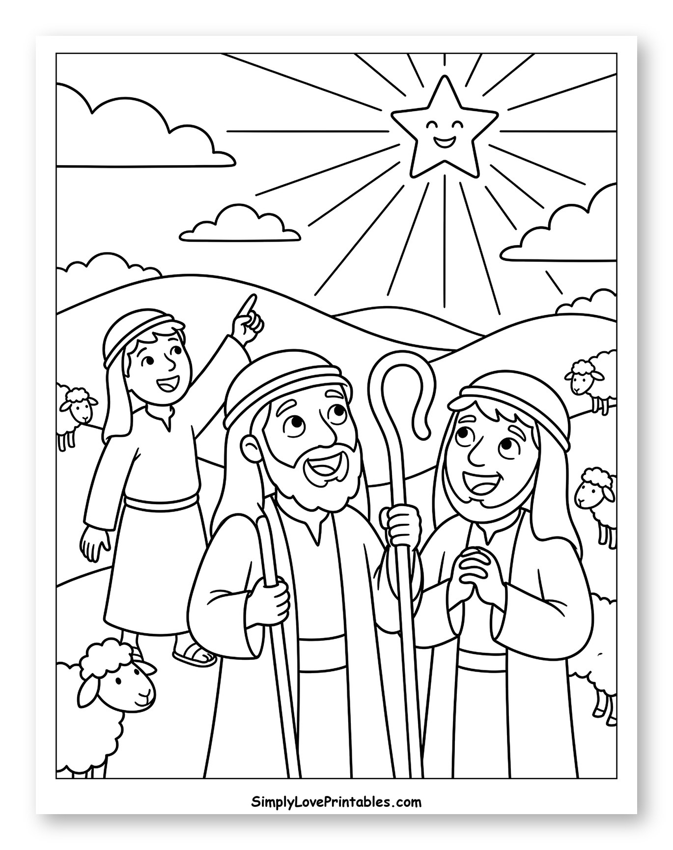 Shepherds Watching the Star of Bethlehem