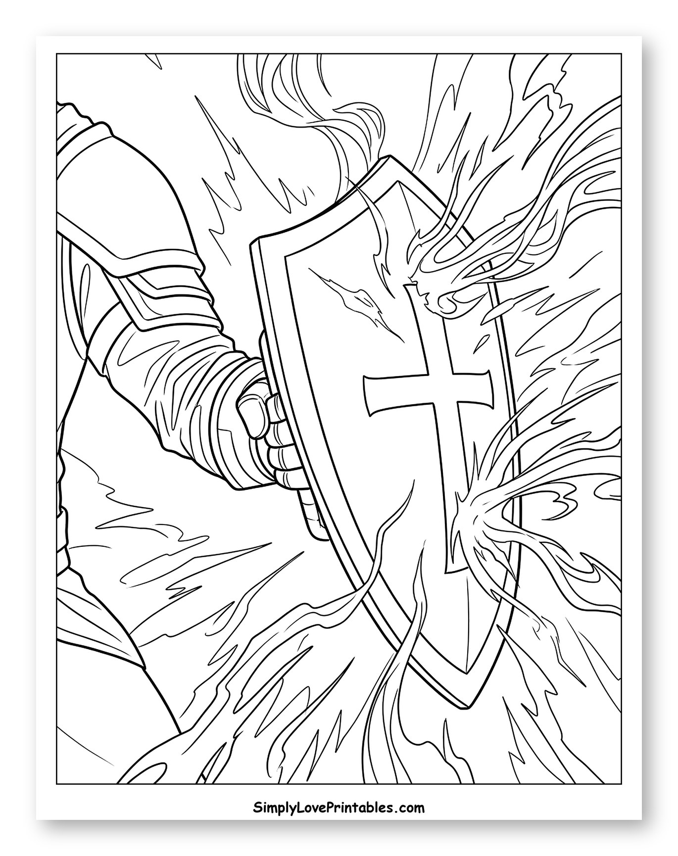 Shield of Faith with Fiery Impact to Color
