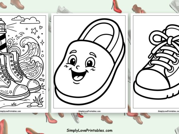 shoe coloring pages featured image