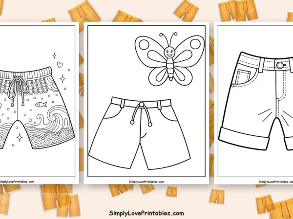 Shorts coloring pages featured image