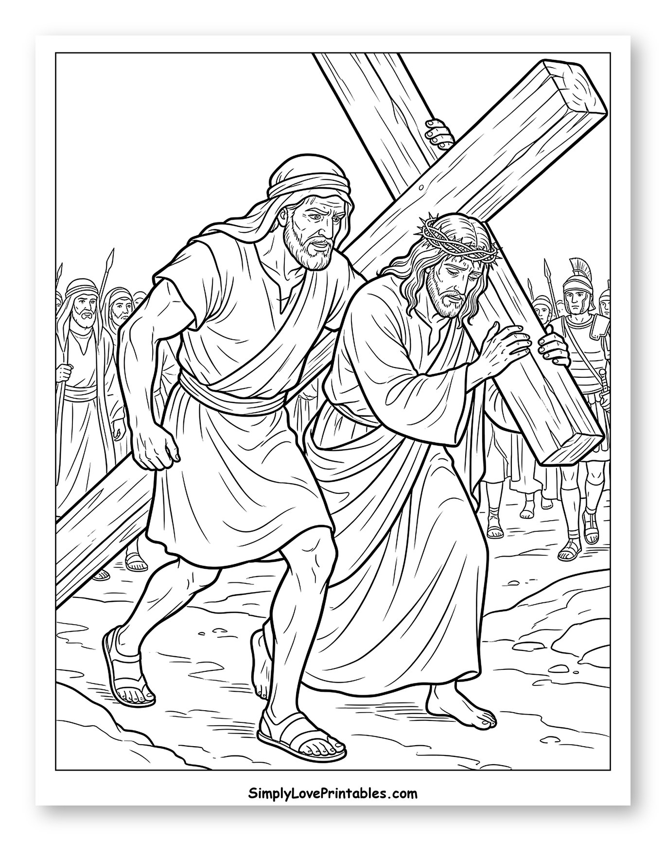 Simon Helps Jesus Carry the Cross