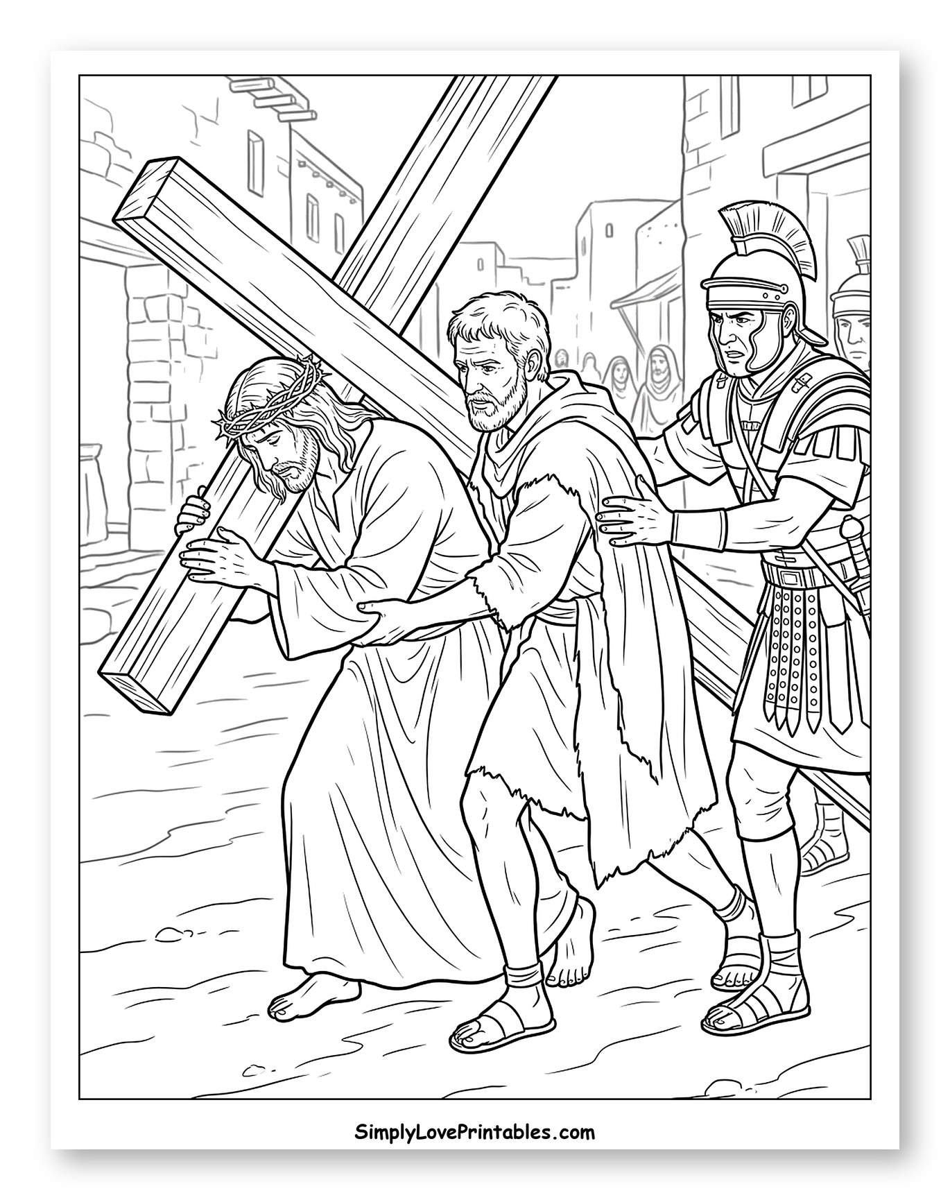 Simon Helps Jesus Carry the Cross