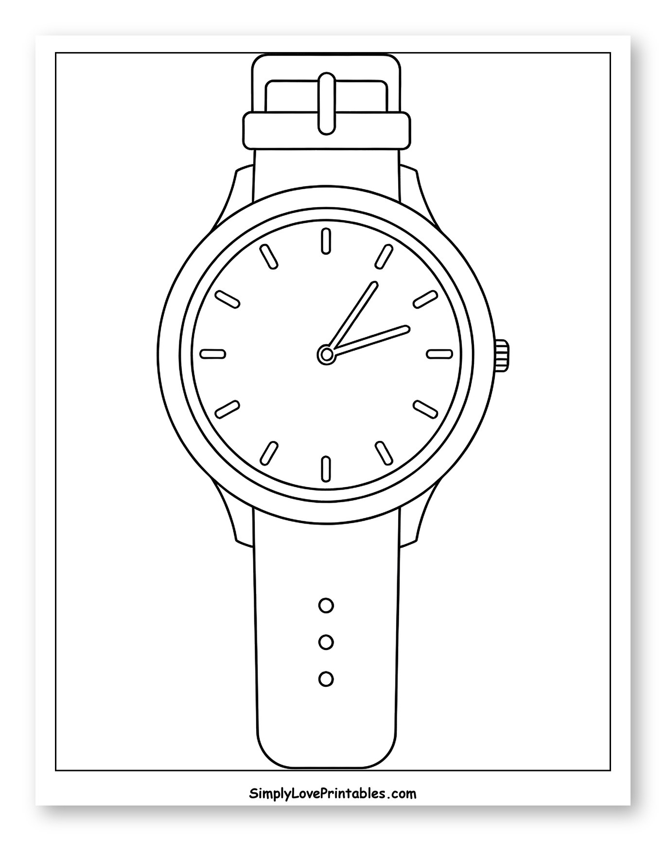 Simple Analog Wrist Watch Outline