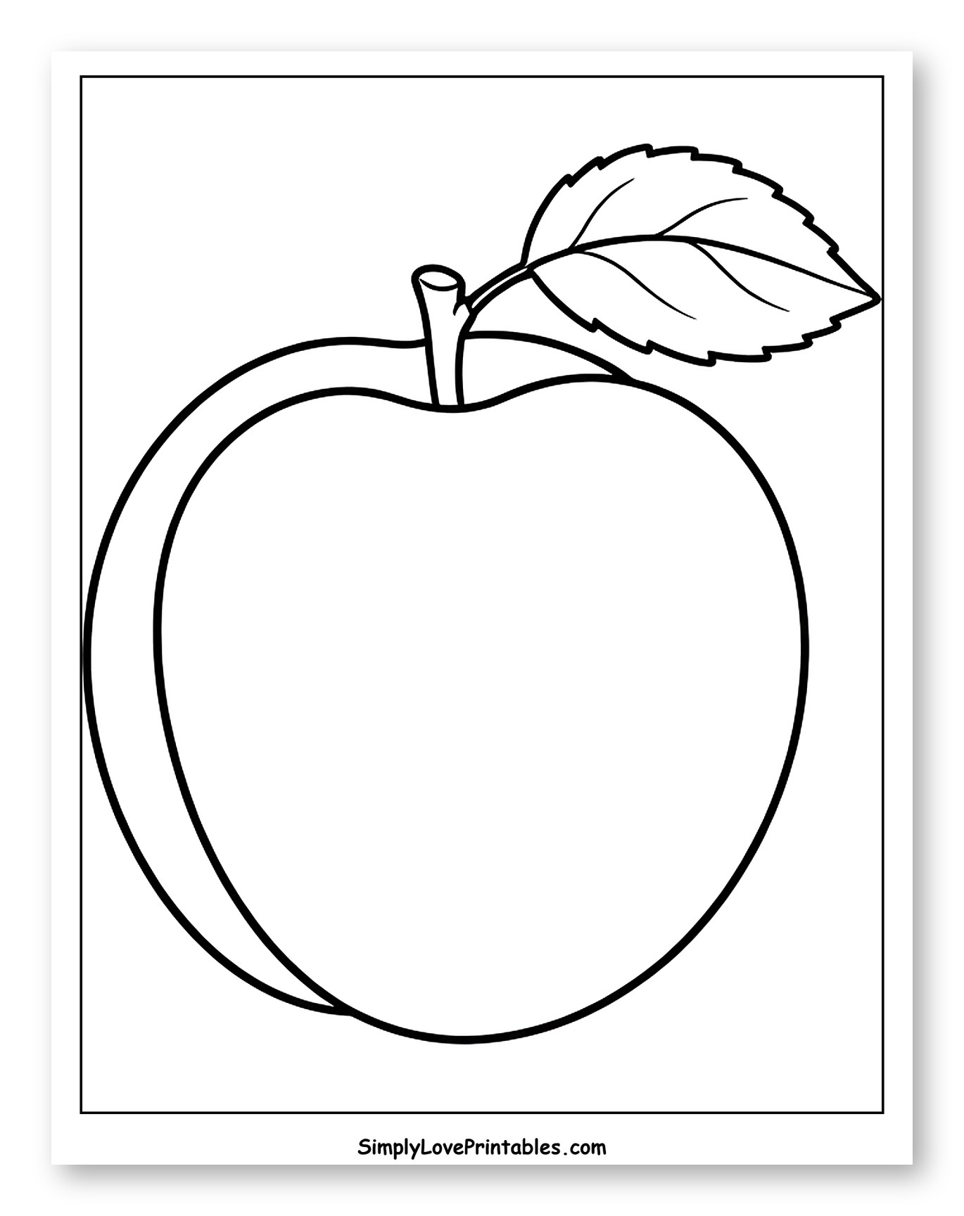 Simple Apricot with a Leaf