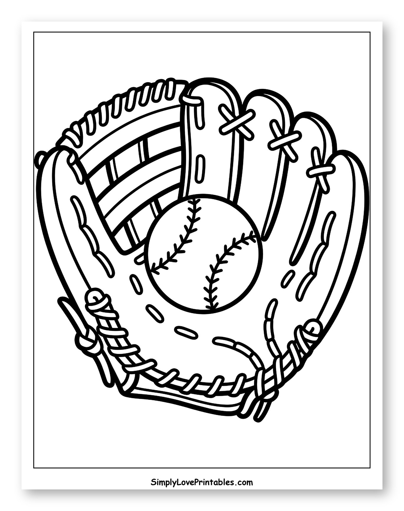 Simple Baseball Glove and Ball