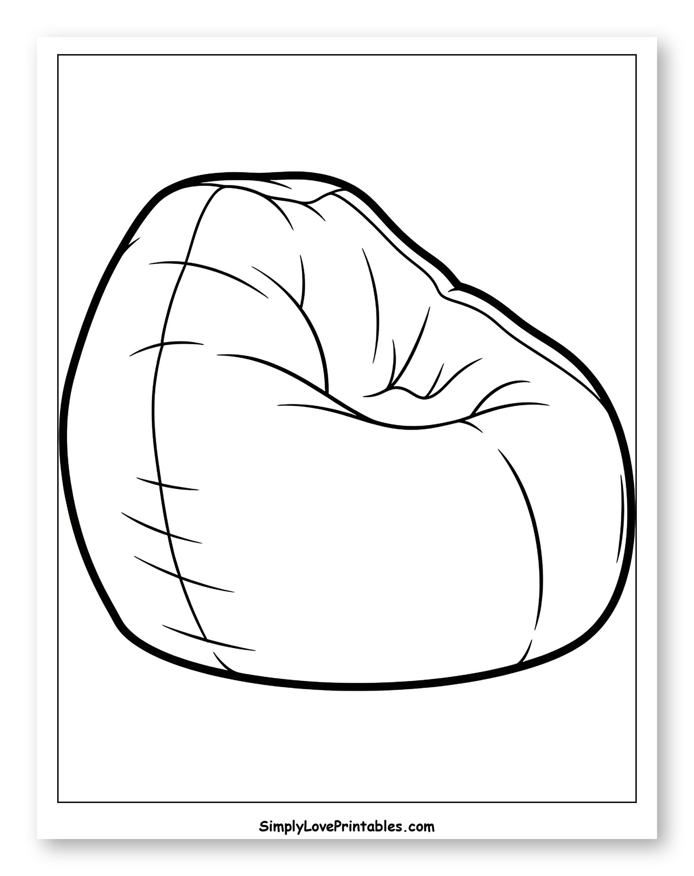 Simple Bean Bag Chair Outline