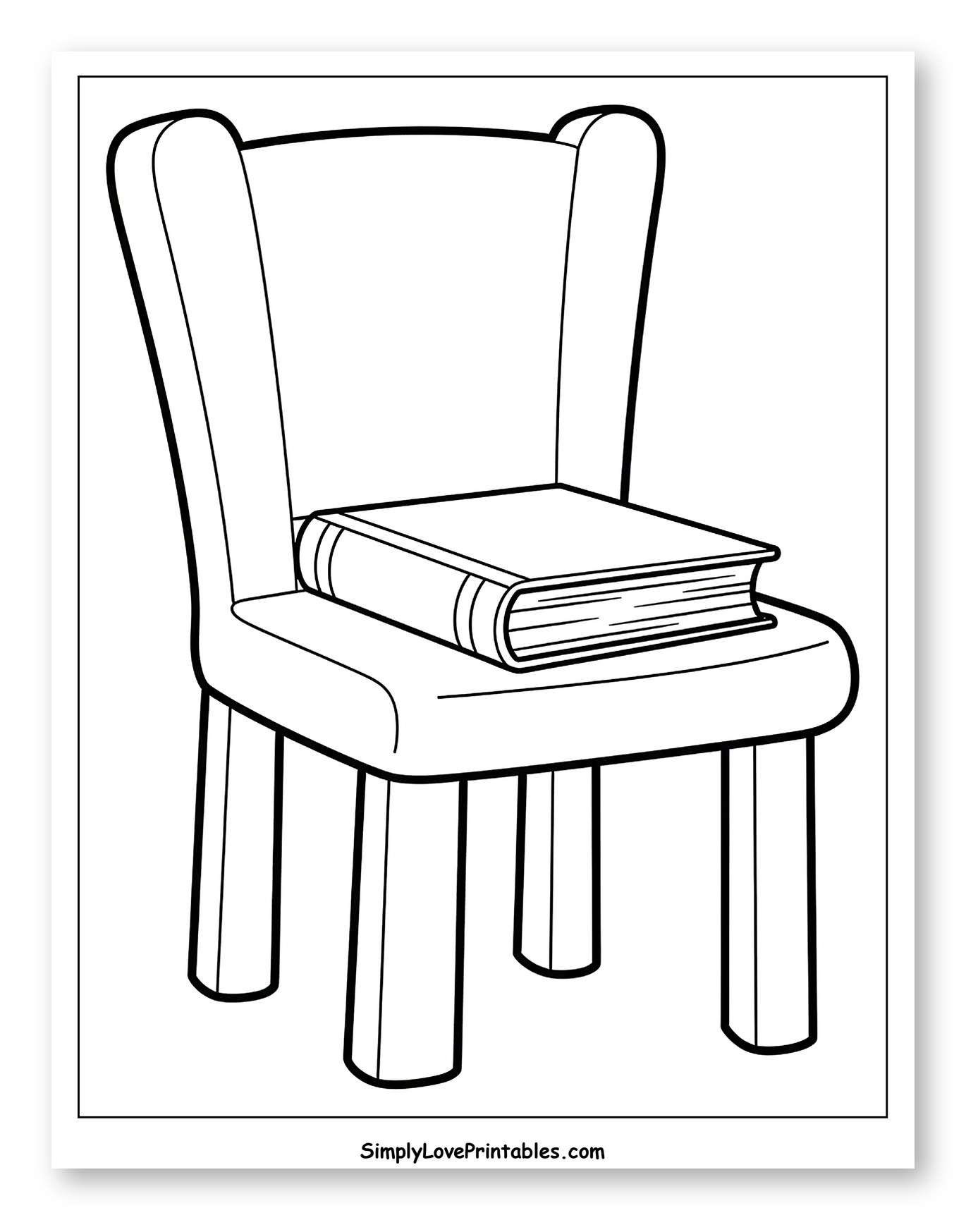 Simple Chair with a Book