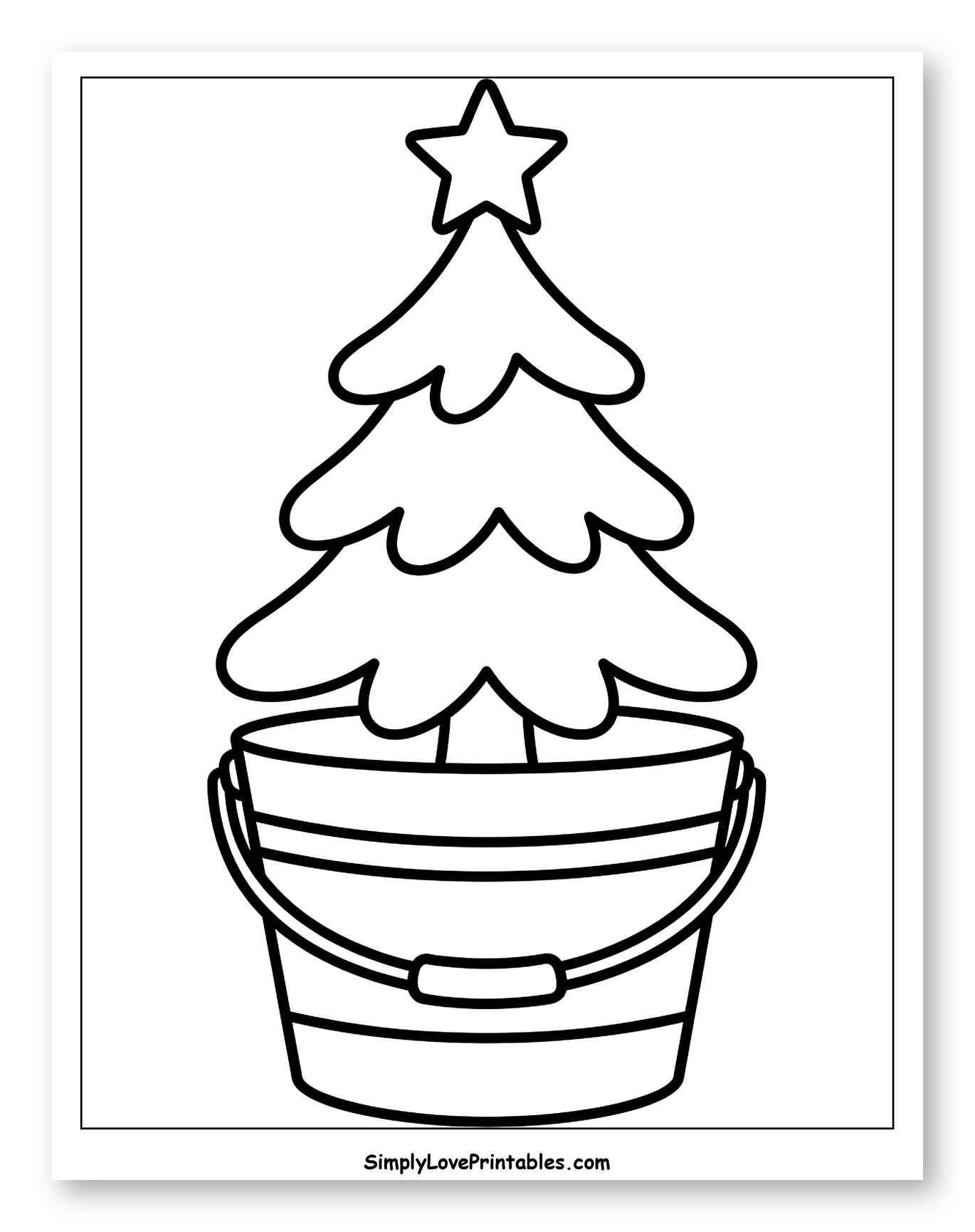 Simple Christmas Tree in a Bucket