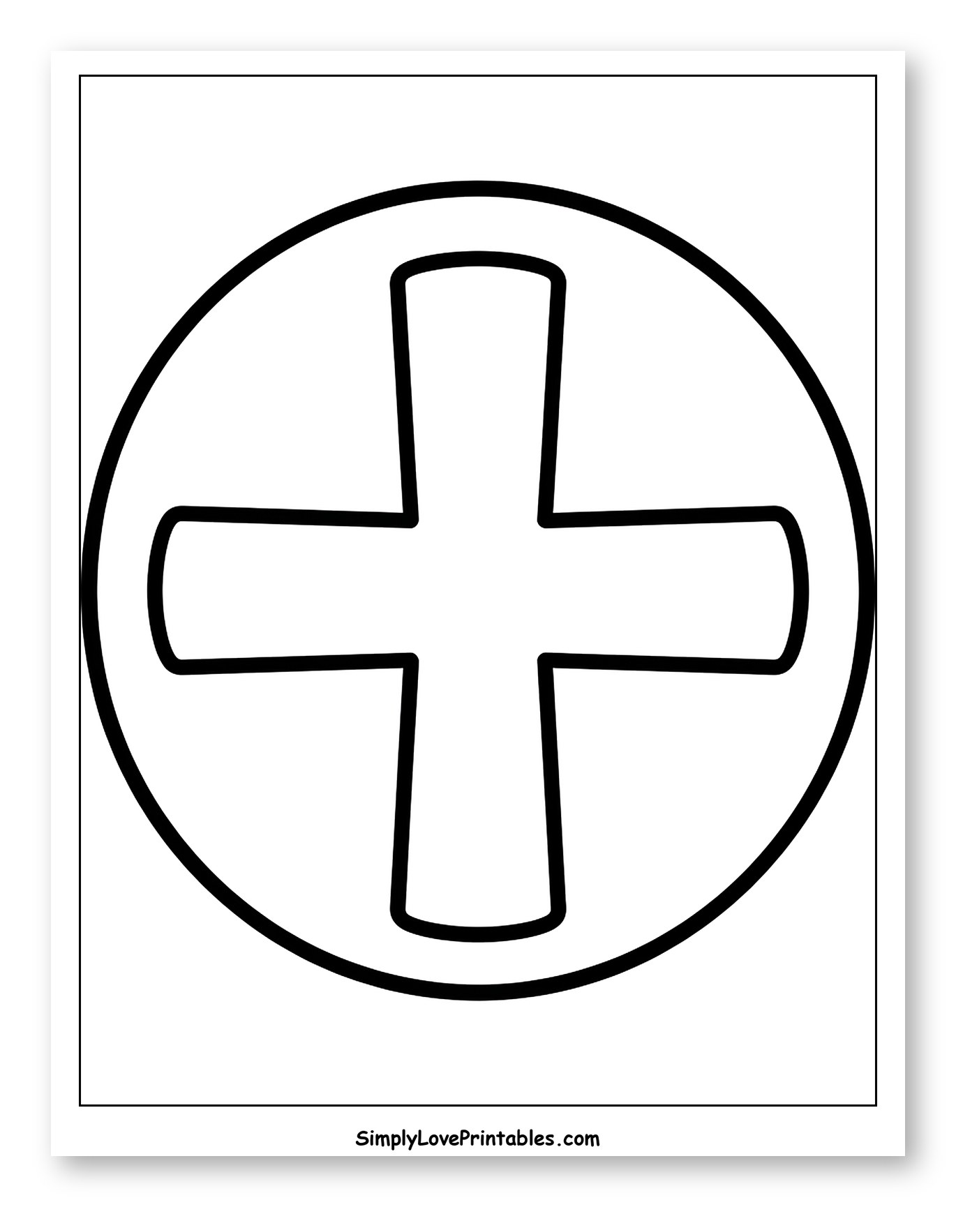 Simple Cross in a Circle