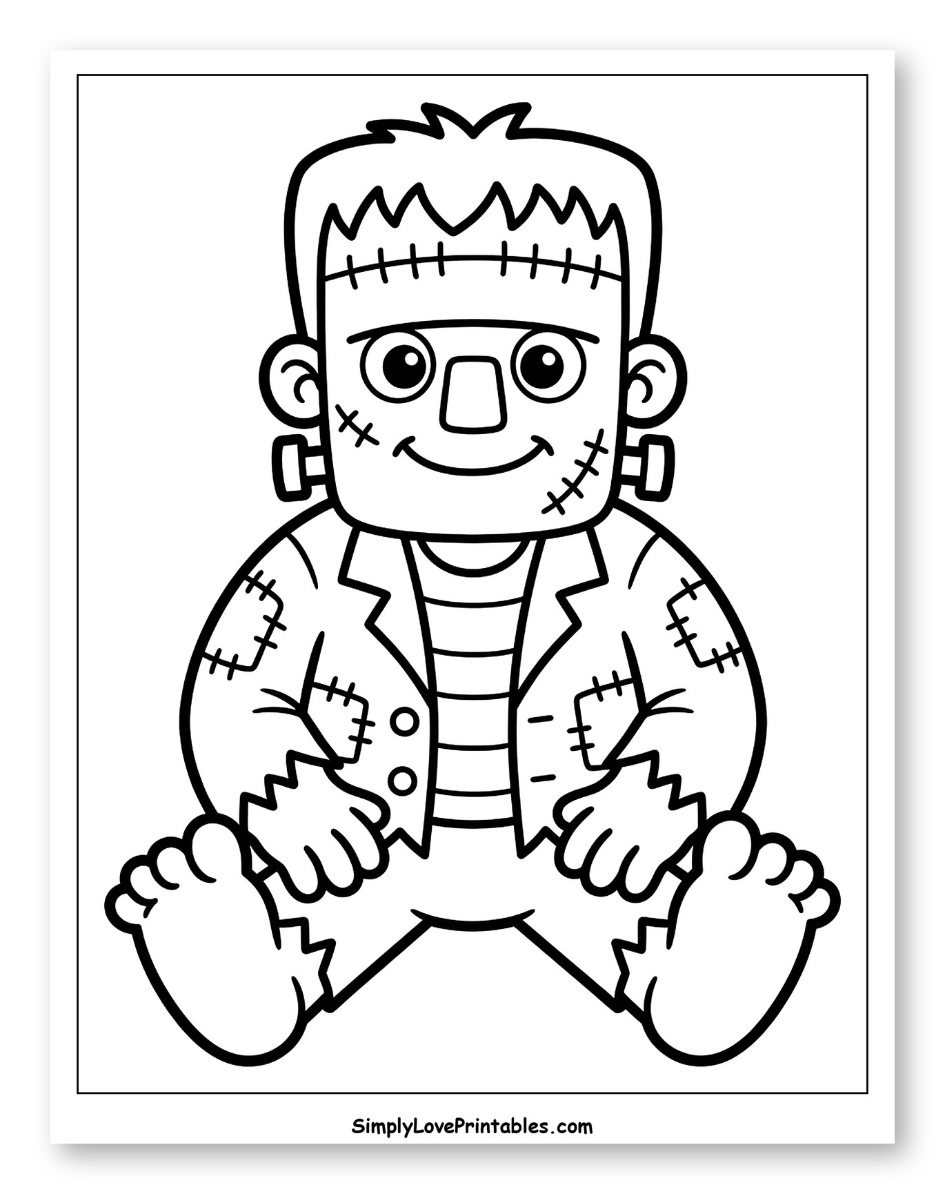 Simple Frankenstein Monster Sitting Down