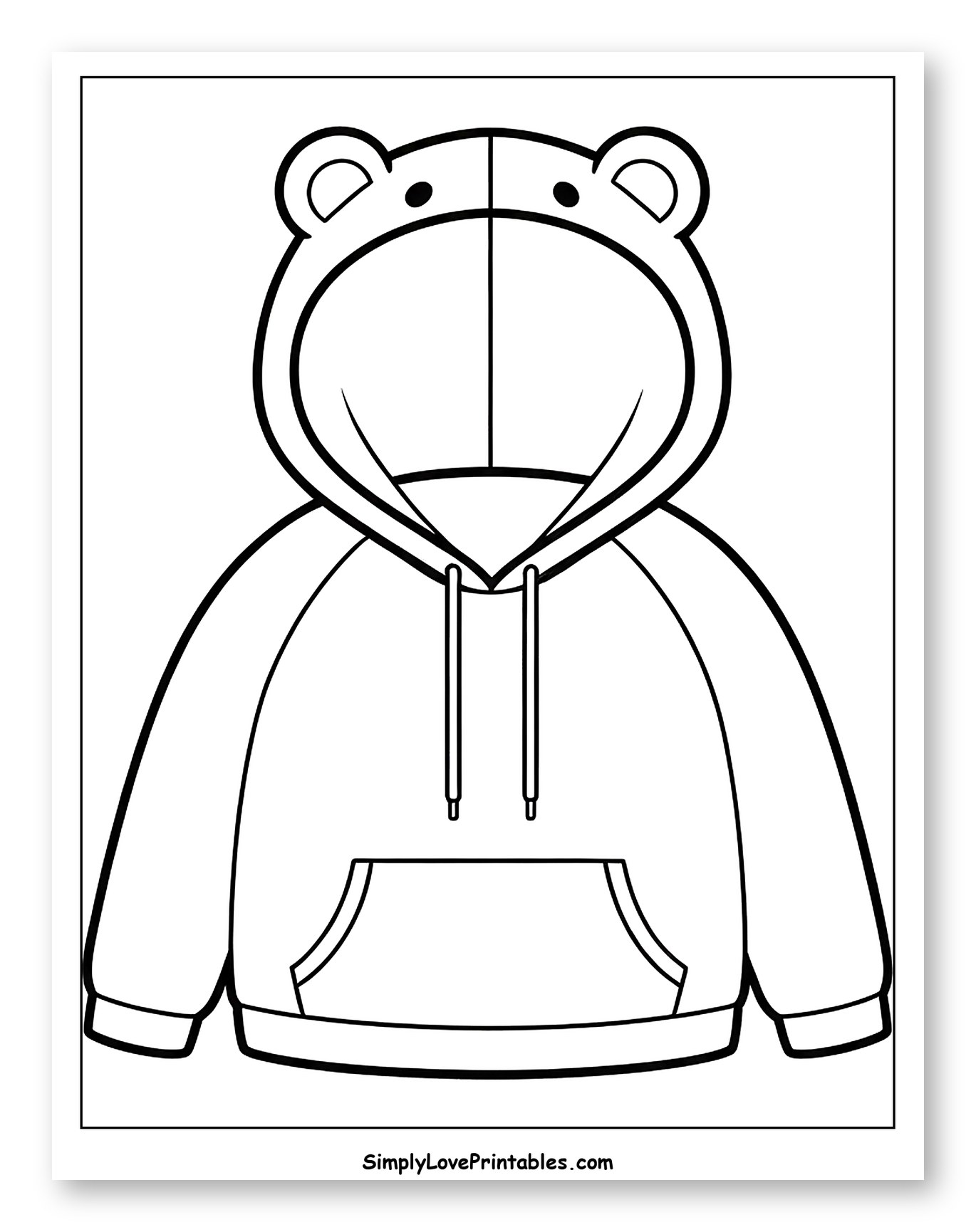 Simple Hoodie with Bear Ears