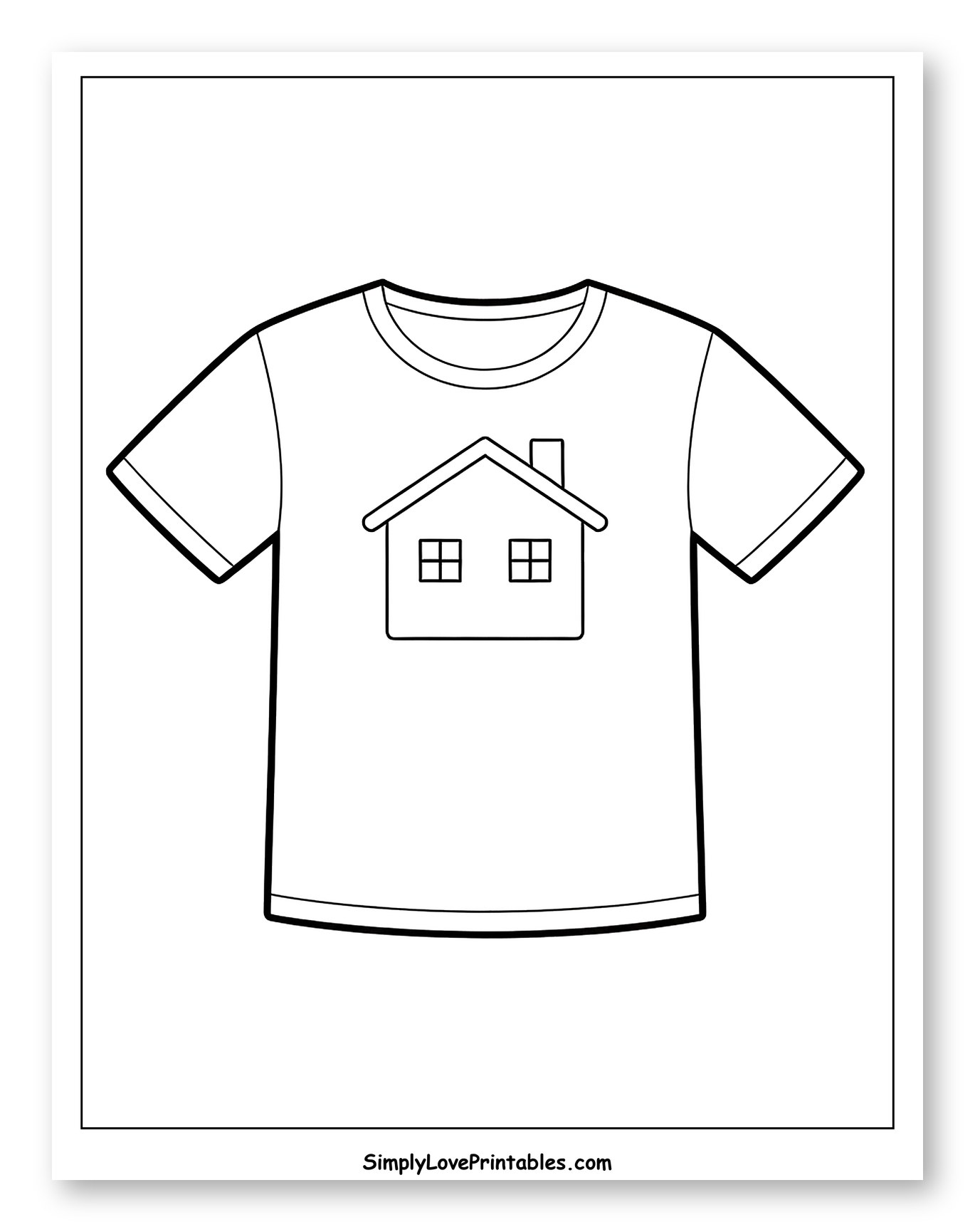 Simple House Design on a T-shirt