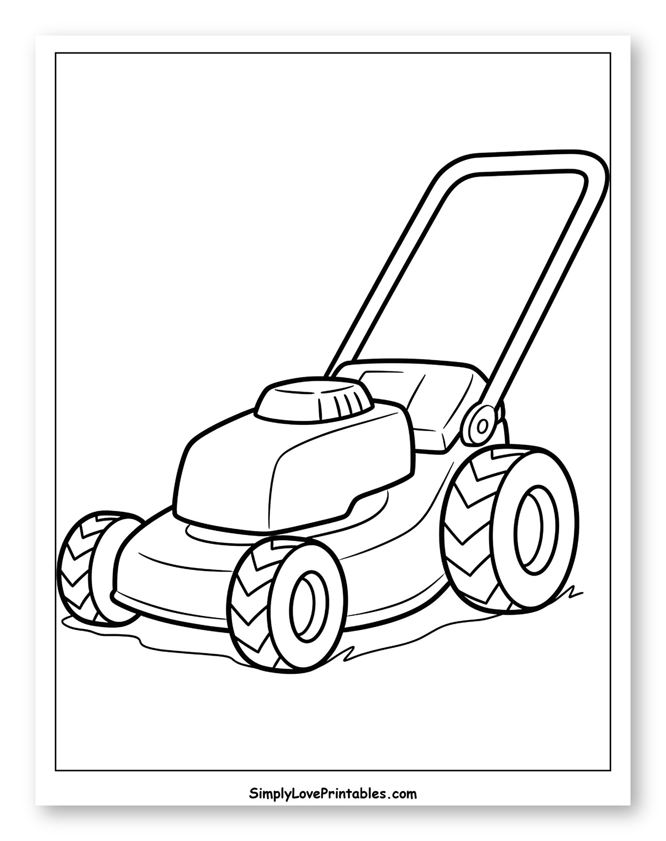 Simple Lawn Mower Ready for Yard Work