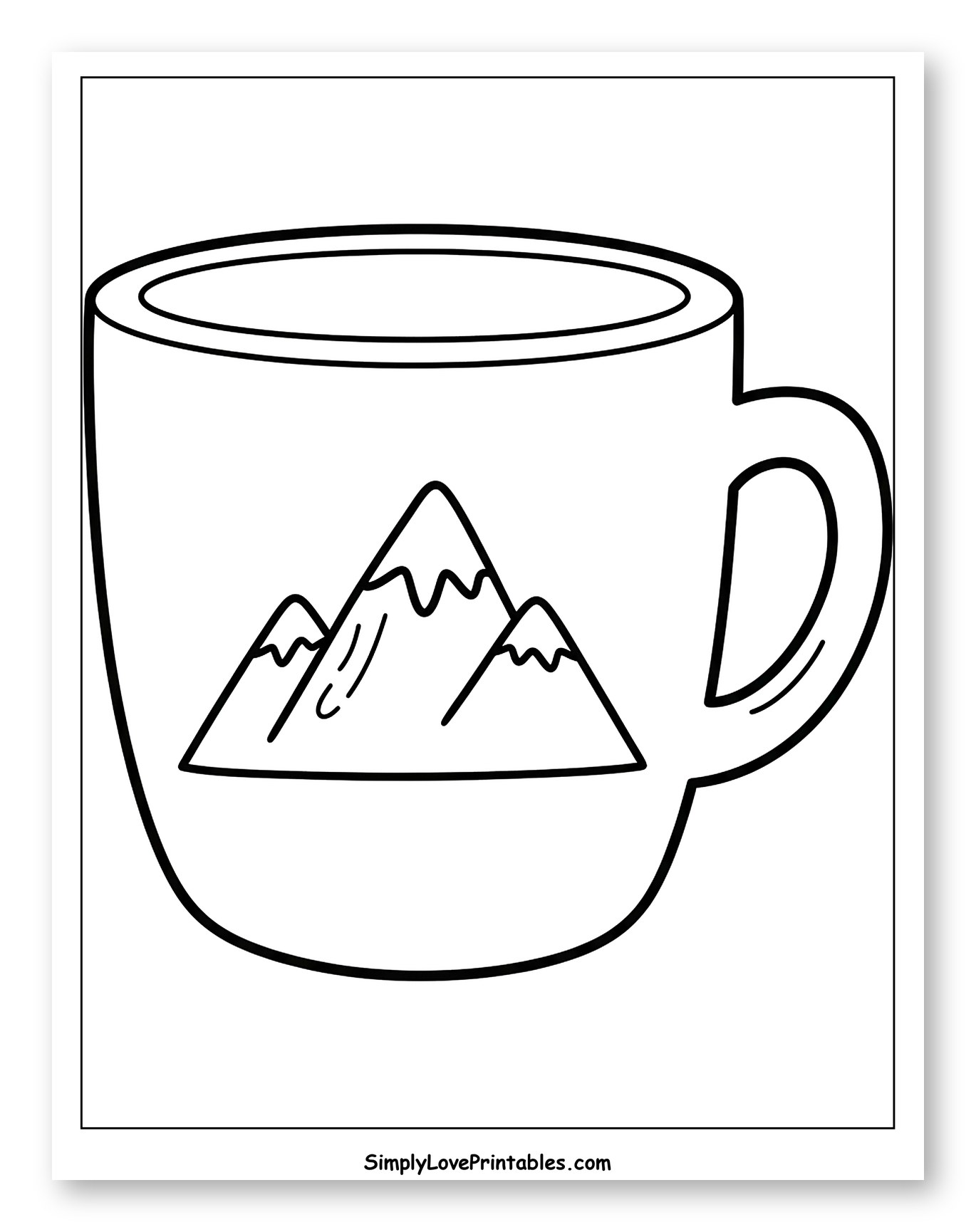 Simple Mountain Range Mug