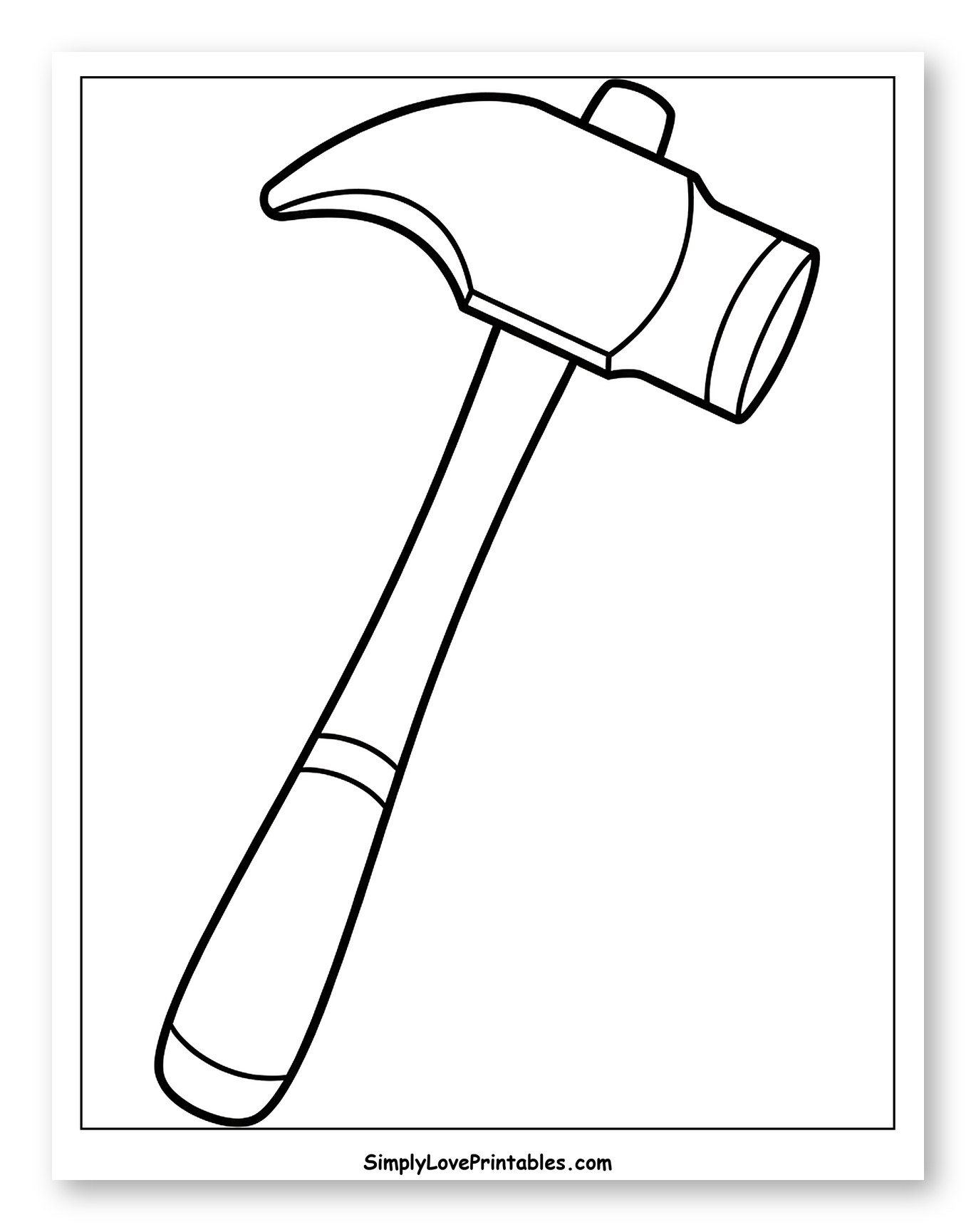 Simple Outline of a Hammer