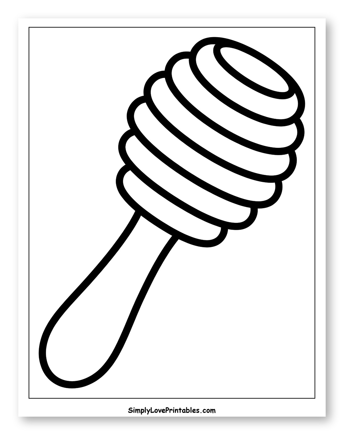 Simple Outline of a Honey Dipper