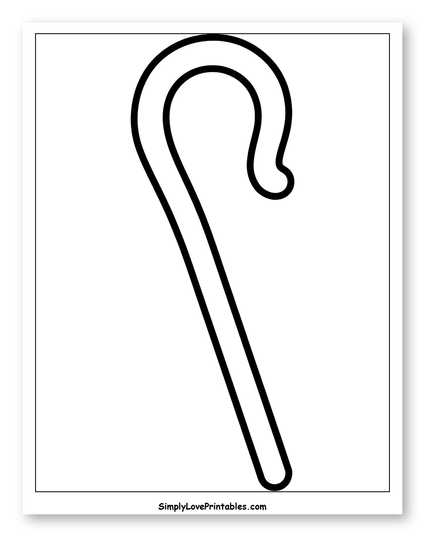 Simple Outline of a Shepherd's Crook