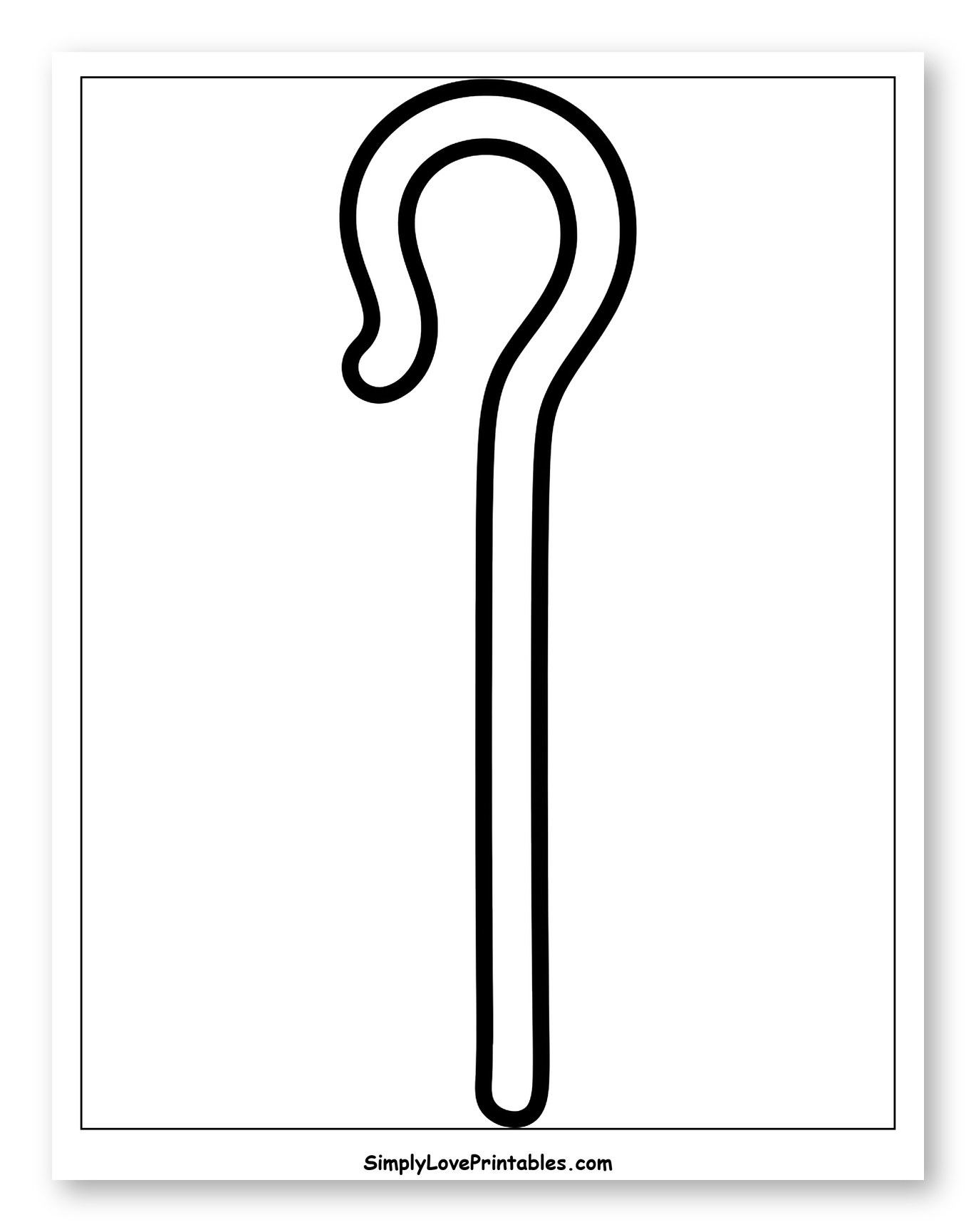 Simple Outline of a Shepherd's Crook